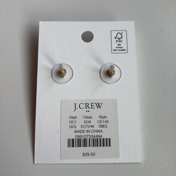 JCrew NWT Gold Heart Earrings - Picture 6 of 6